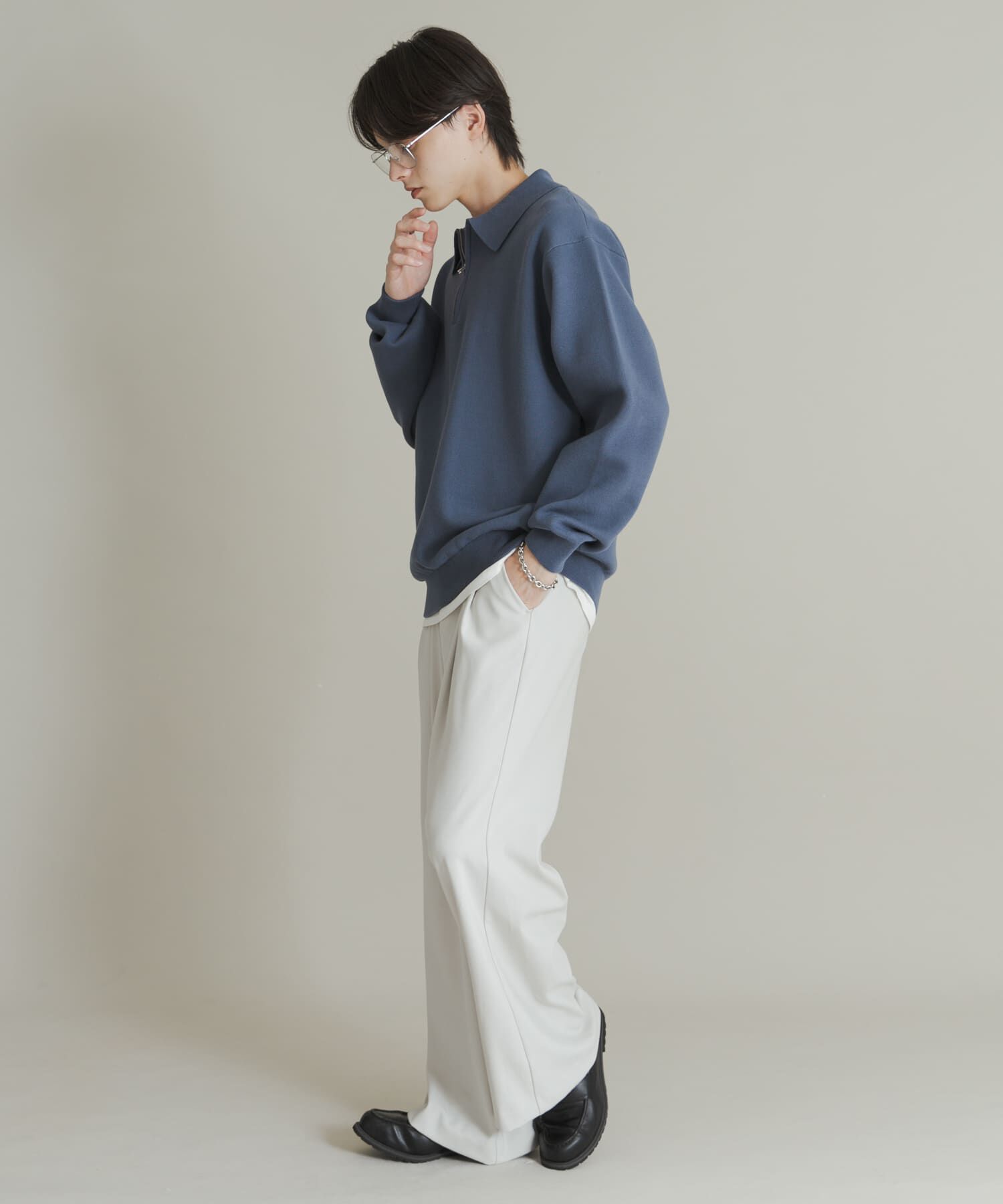 SENSE OF PLACE by URBAN RESEARCH「『ユニセックス』スウェットライクハーフジップニット」|ニット・セーター|