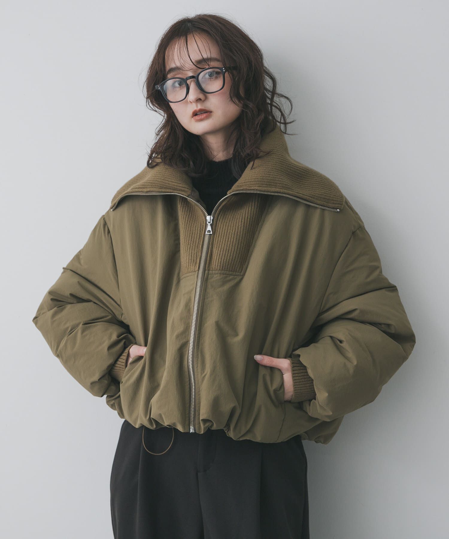 SENSE OF PLACE by URBAN RESEARCH「ビッグカラーショートパフジャケット」|ダウン|