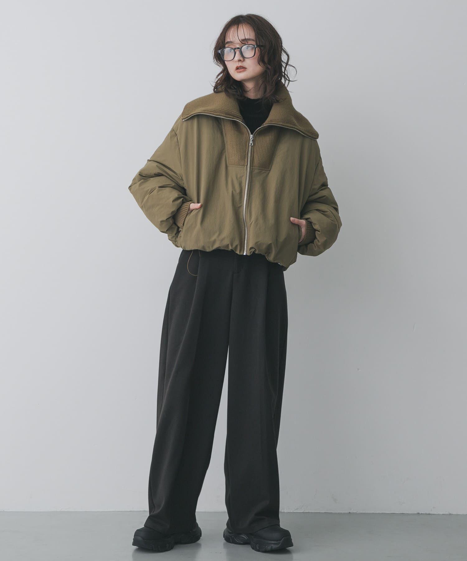 SENSE OF PLACE by URBAN RESEARCH「ビッグカラーショートパフジャケット」|ダウン|