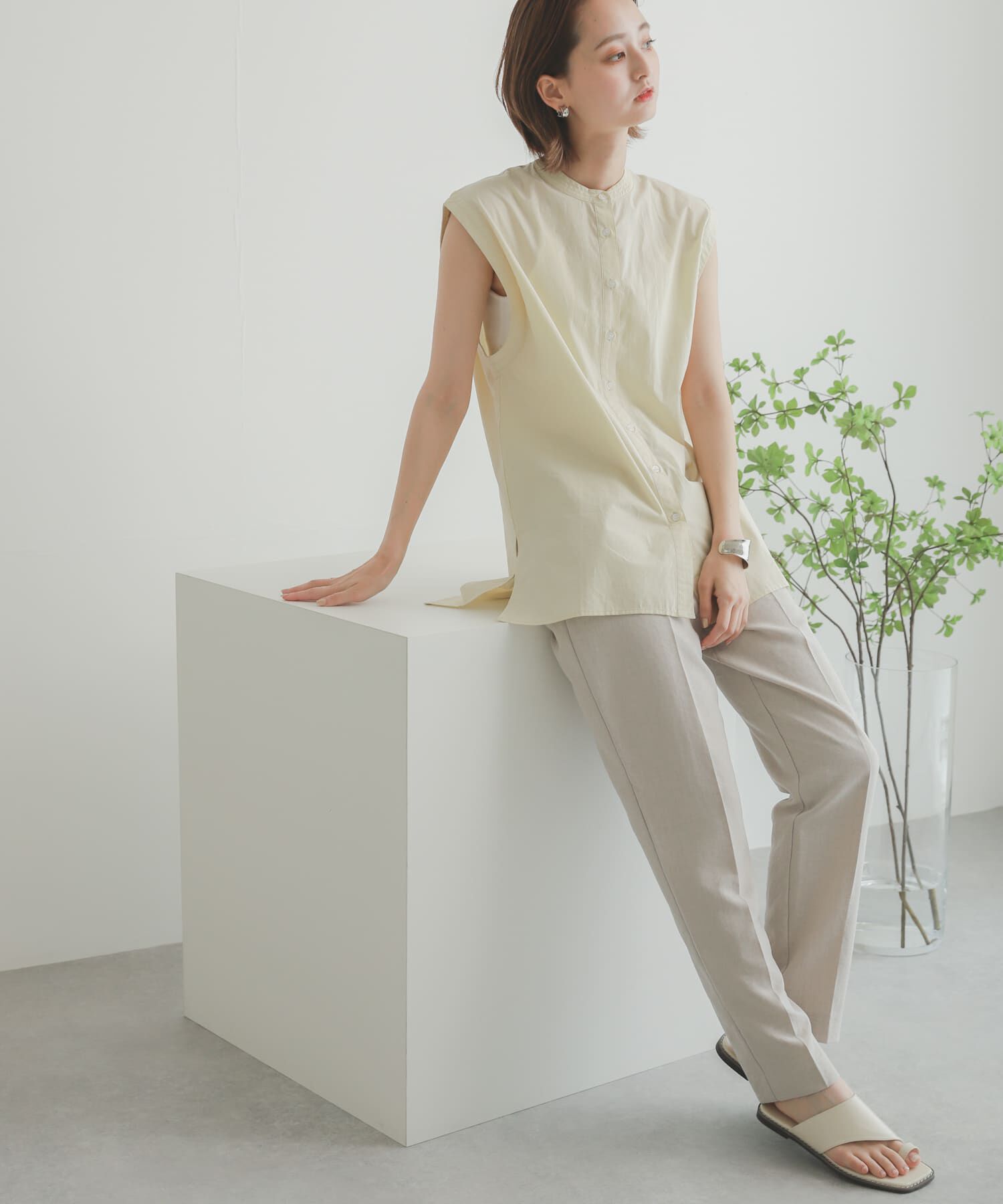 SENSE OF PLACE by URBAN RESEARCH「リネンライクテーパードパンツ」|その他|