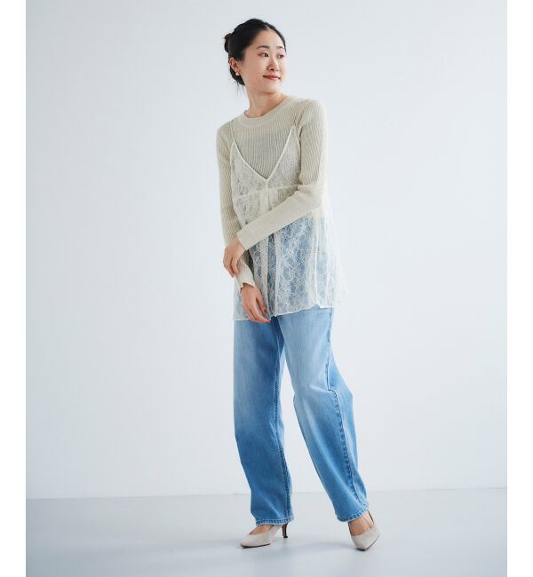 le.coeur blanc「ラッセルレースキャミブラウス」|キャミソール|