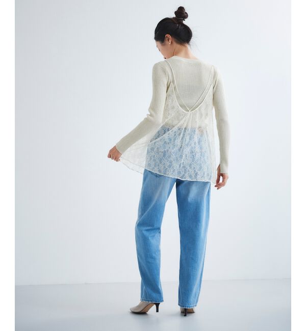 le.coeur blanc「ラッセルレースキャミブラウス」|キャミソール|