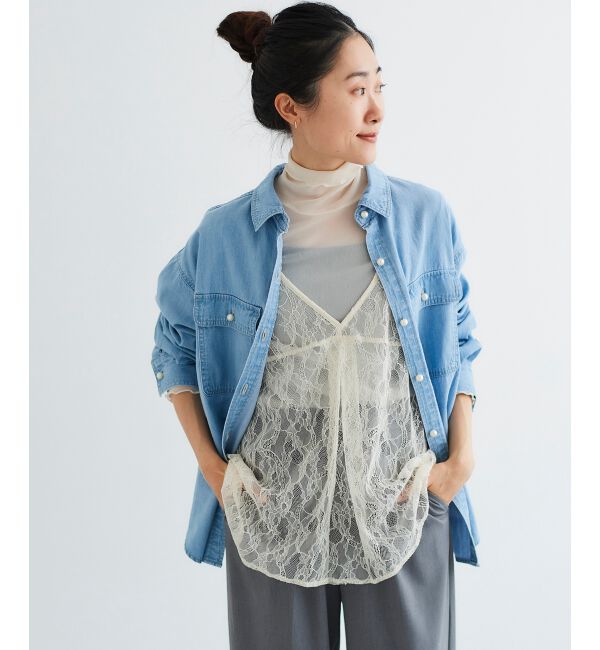 le.coeur blanc「ラッセルレースキャミブラウス」|キャミソール|