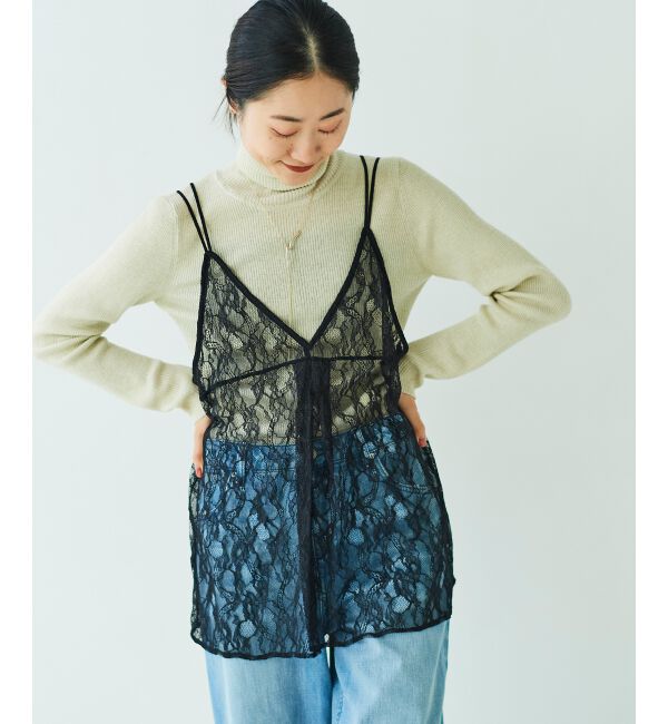 le.coeur blanc「ラッセルレースキャミブラウス」|キャミソール|
