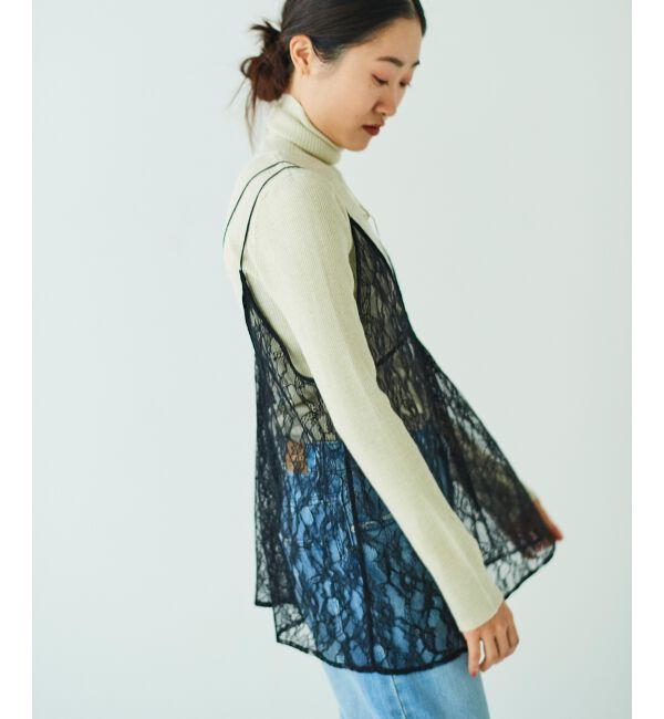 le.coeur blanc「ラッセルレースキャミブラウス」|キャミソール|