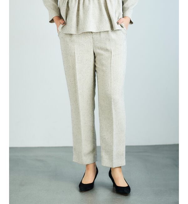 le.coeur blanc「ツィードタックテーパードパンツ」|その他|オフ／柄