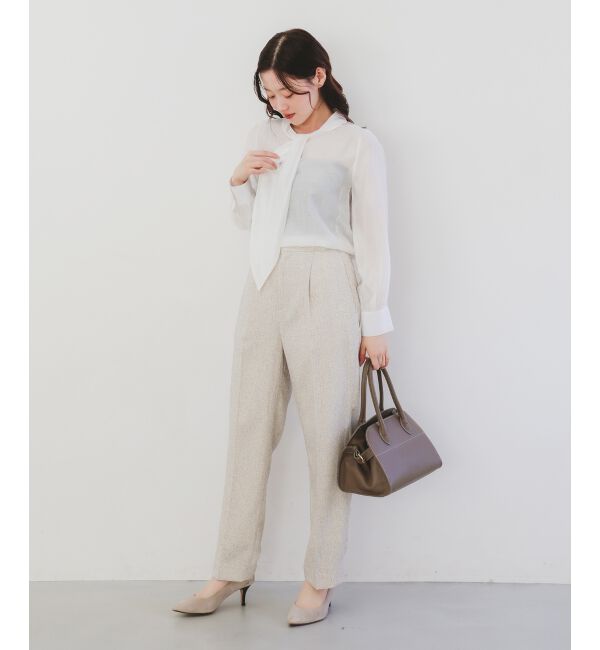 le.coeur blanc「ツィードタックテーパードパンツ」|その他|