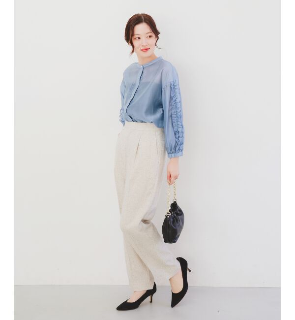 le.coeur blanc「ツィードタックテーパードパンツ」|その他|