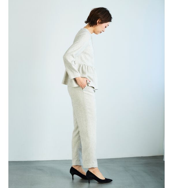 le.coeur blanc「ツィードタックテーパードパンツ」|その他|