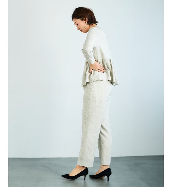 le.coeur blanc「ツィードタックテーパードパンツ」|その他|