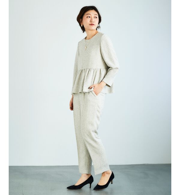 le.coeur blanc「ツィードタックテーパードパンツ」|その他|