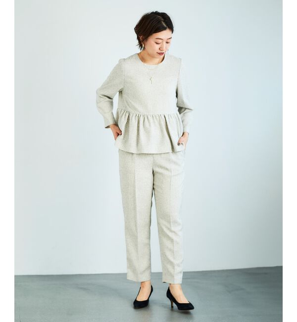 le.coeur blanc「ツィードタックテーパードパンツ」|その他|
