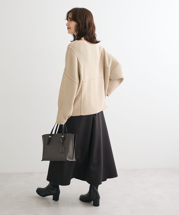 Green Parks「リブ切替Vネックニットプルオーバー」|ニット・セーター|