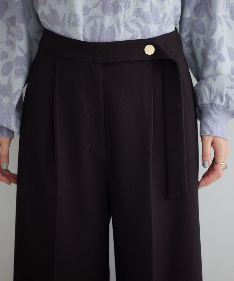 YECCA VECCA「金釦アクセントベルトワイドパンツ」|その他|
