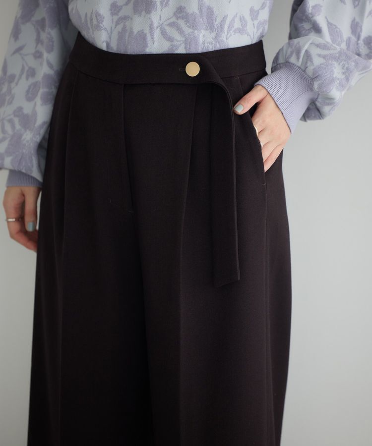 YECCA VECCA「金釦アクセントベルトワイドパンツ」|その他|