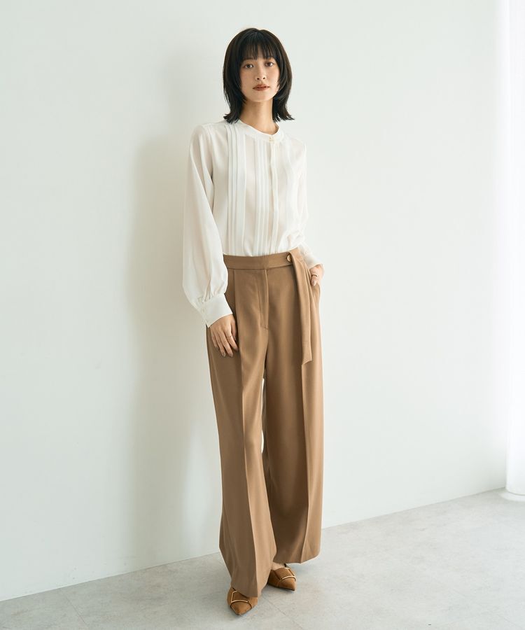 YECCA VECCA「金釦アクセントベルトワイドパンツ」|その他|