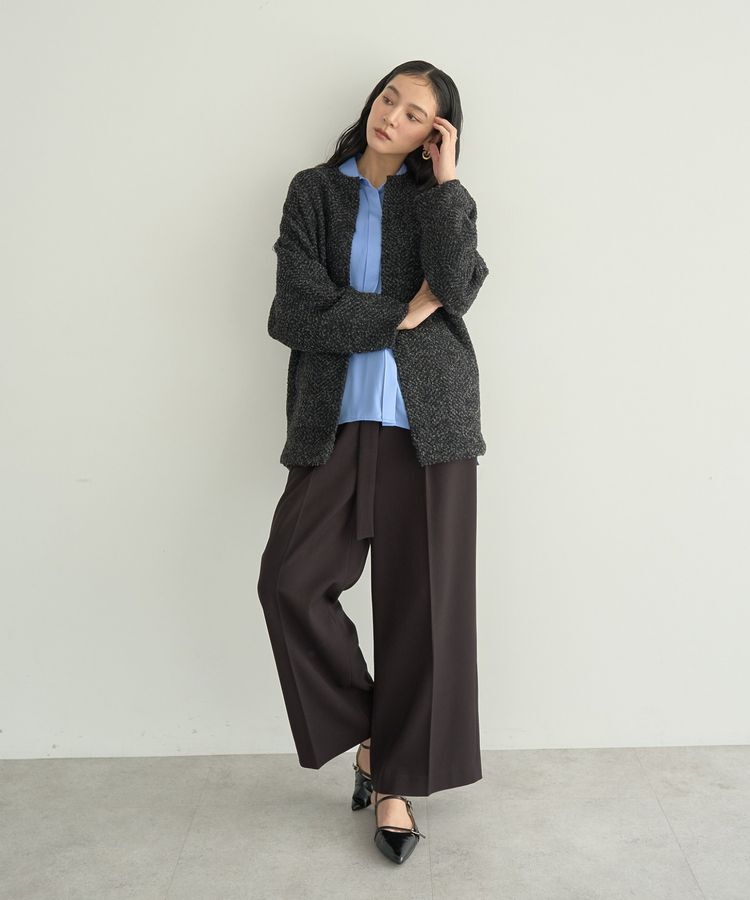 YECCA VECCA「金釦アクセントベルトワイドパンツ」|その他|