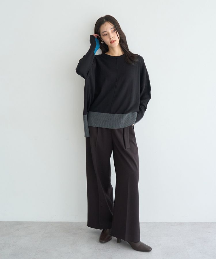 YECCA VECCA「金釦アクセントベルトワイドパンツ」|その他|