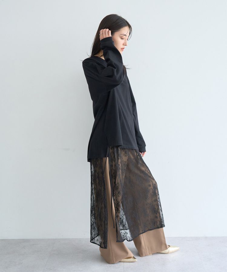 YECCA VECCA「金釦アクセントベルトワイドパンツ」|その他|