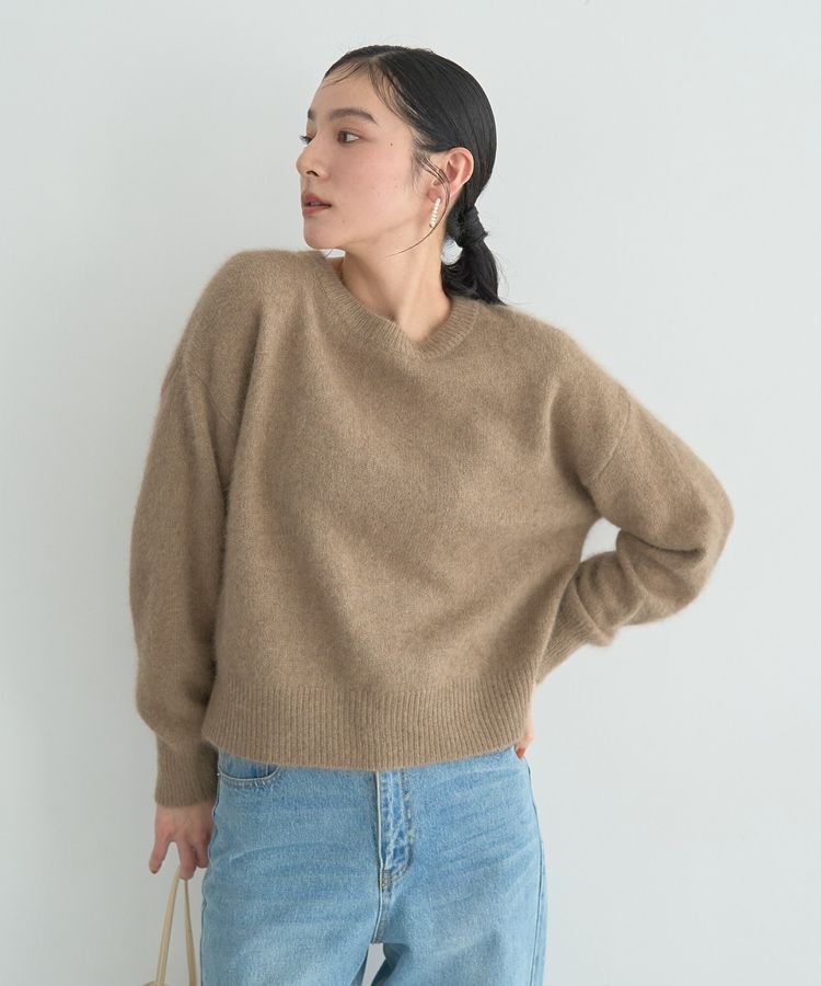 YECCA VECCA「ラクーン混ニット」|ニット・セーター|Beige