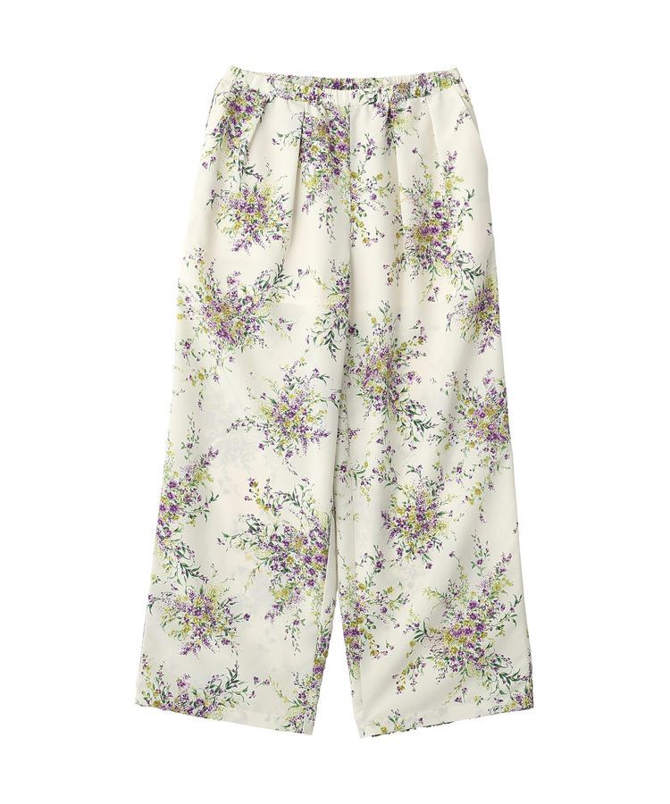 GARAGE OF GOOD CLOTHING「【日本製】ピーチファイユフラワープリントロングパンツ」|その他|