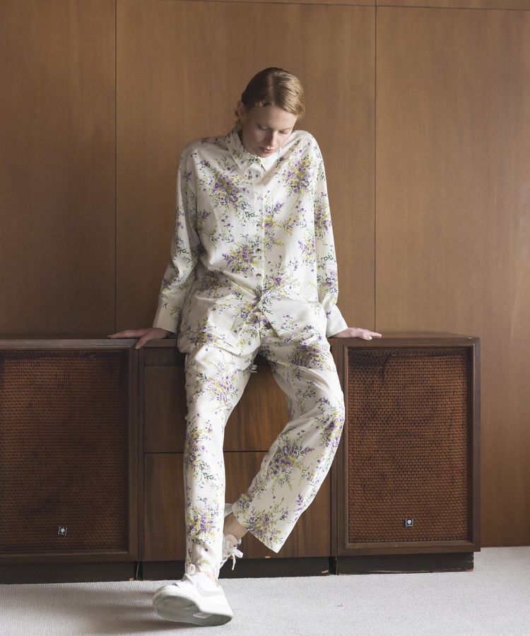 GARAGE OF GOOD CLOTHING「【日本製】ピーチファイユフラワープリントロングパンツ」|その他|