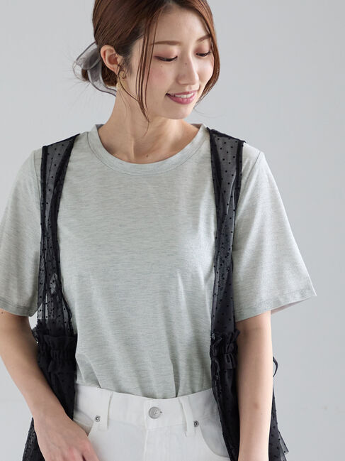 Te chichi「ソフトラメベア天竺Tシャツ」|Tシャツ・カットソー|グレー