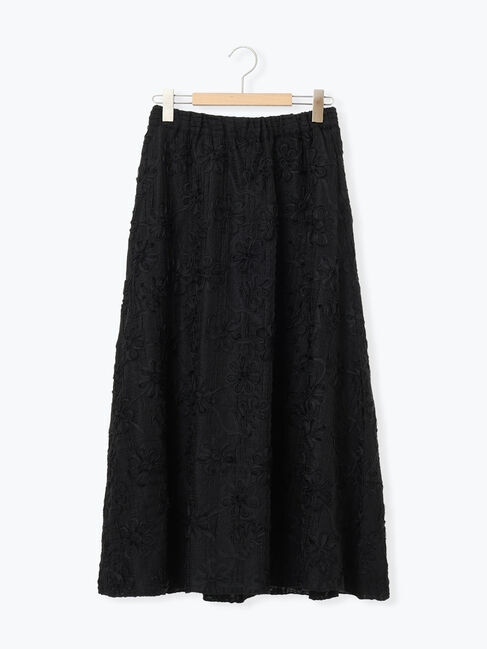 Samansa Mos2「花柄テープ刺繍フレアスカート」|スカート|