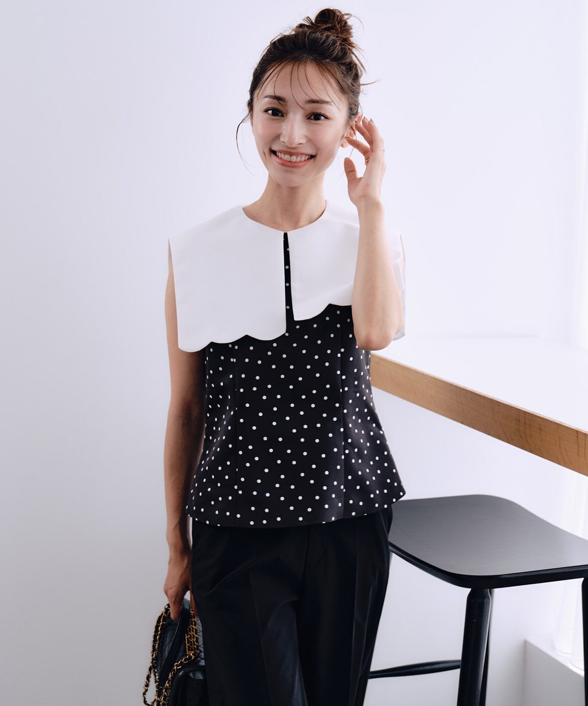 Maglie le cassetto「《M Maglie le cassetto&times;吉田理紗》&ldquo;ほの甘&rdquo;スカラップブラウス」|シャツ・ブラウス|