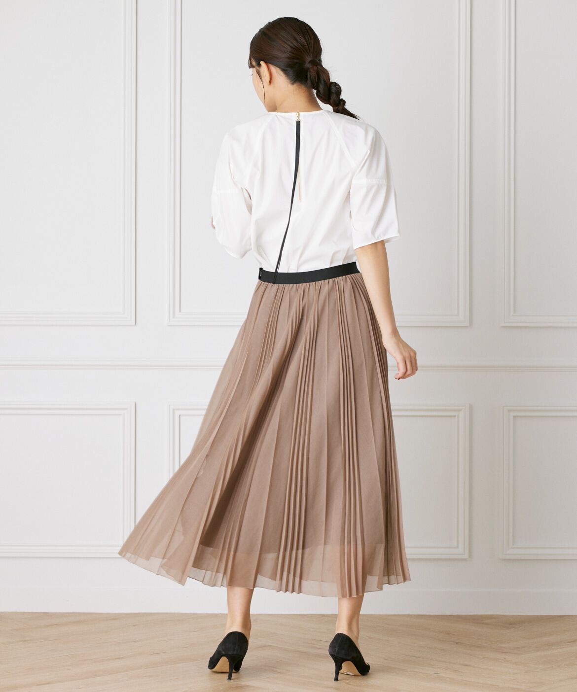 INED「ボリューム袖コットンナイロンブラウス」|シャツ・ブラウス|