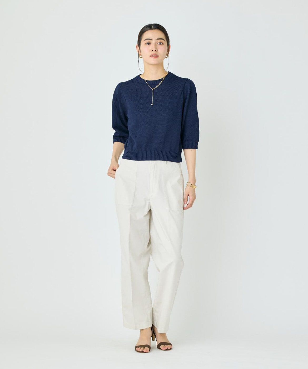 DAY by DAY it&rsquo;s international「5分袖ボリュームニットプルオーバー」|ニット・セーター|