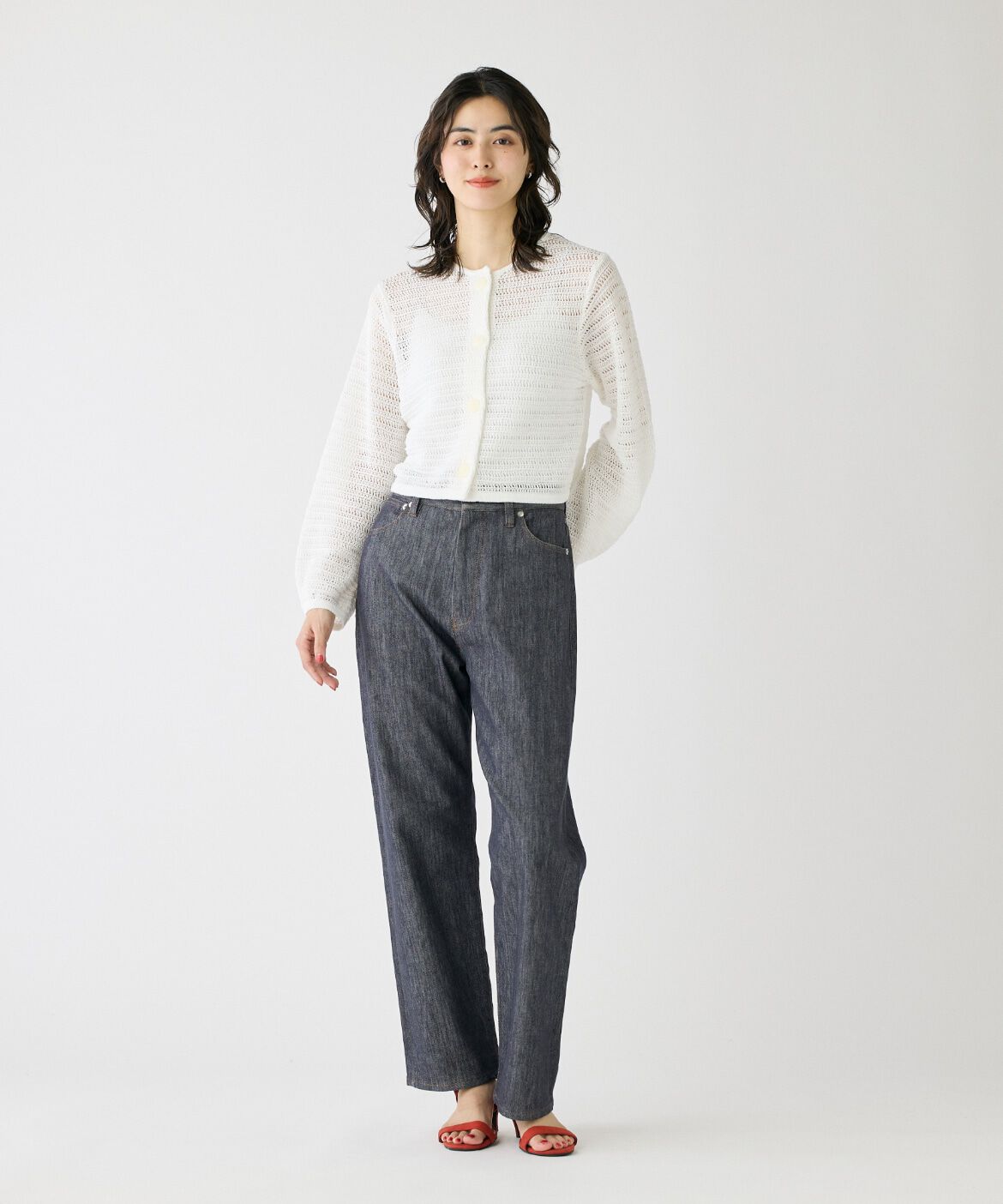 DAY by DAY it&rsquo;s international「透かし柄クルーネックカーディガン」|カーディガン|