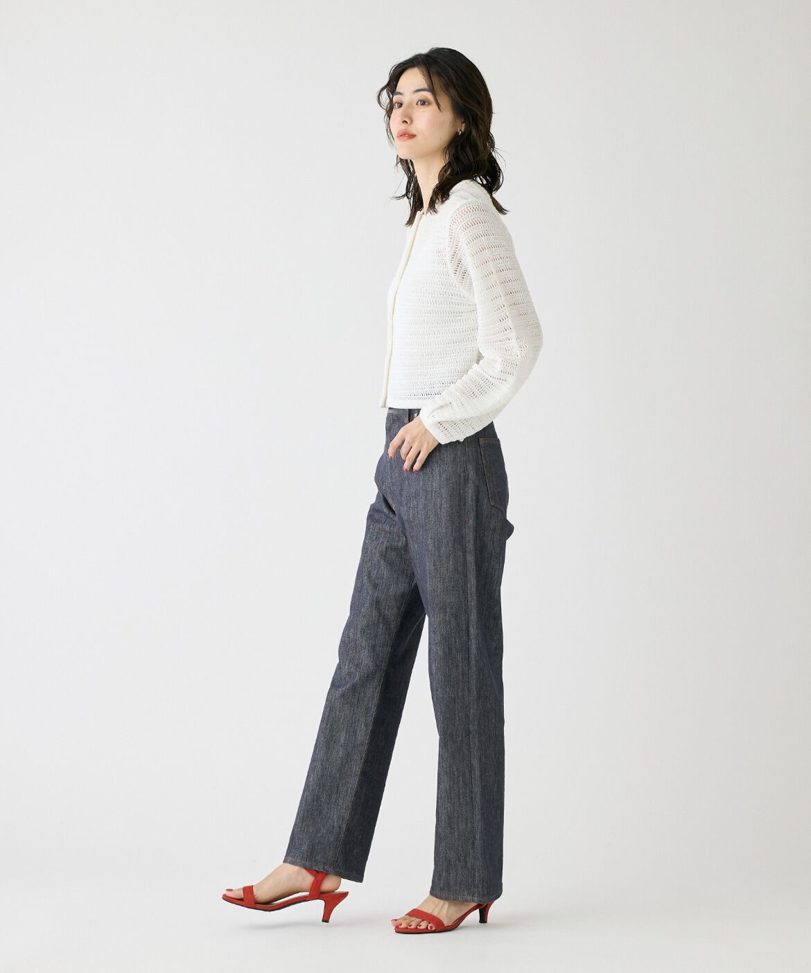 DAY by DAY it&rsquo;s international「透かし柄クルーネックカーディガン」|カーディガン|