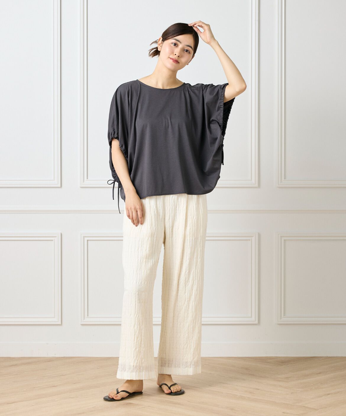 I.T.'S international「ドローストリングスリーブカットソー」|Tシャツ・カットソー|