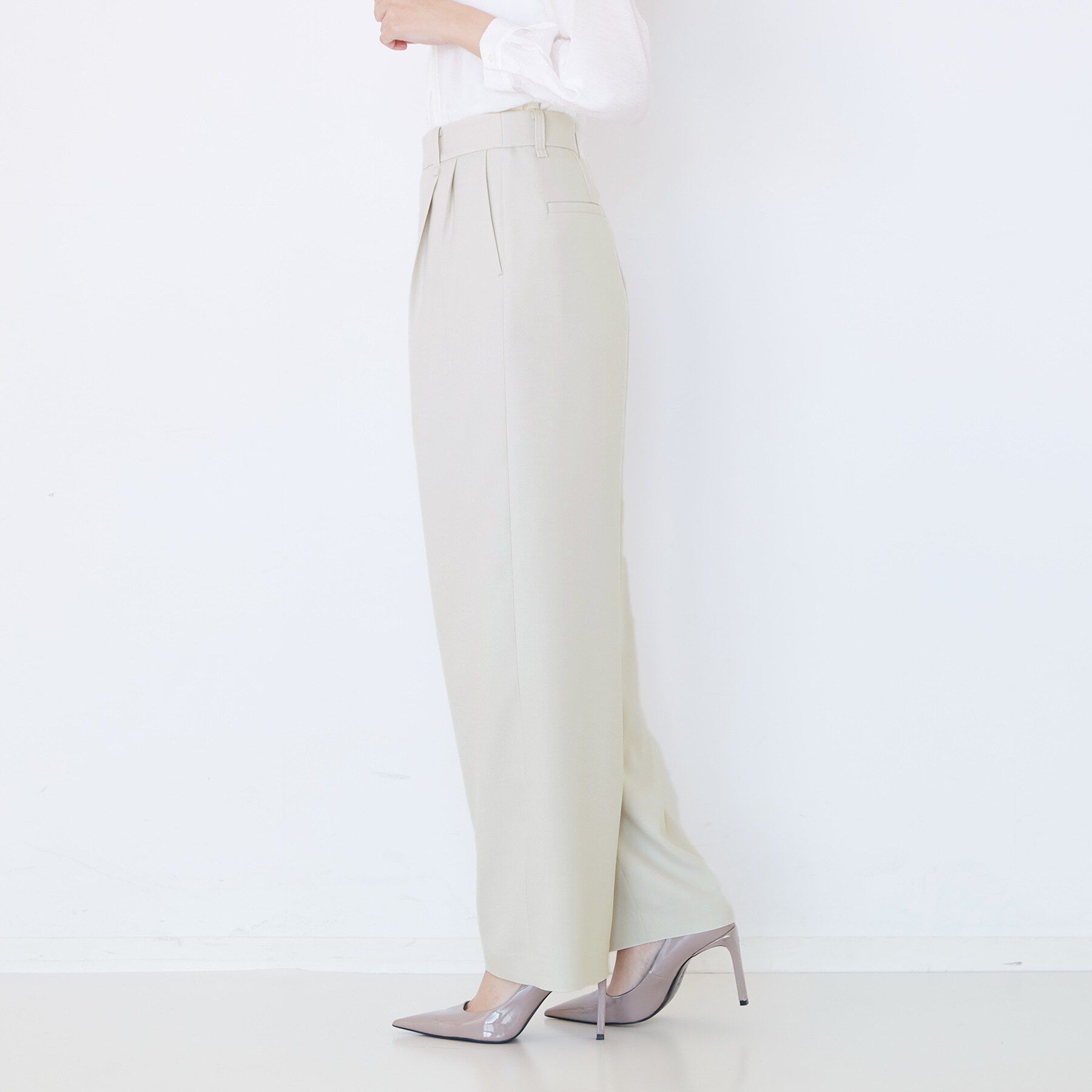 COUP DE CHANCE「【手洗い可】タック入りワイドパンツ」|その他|