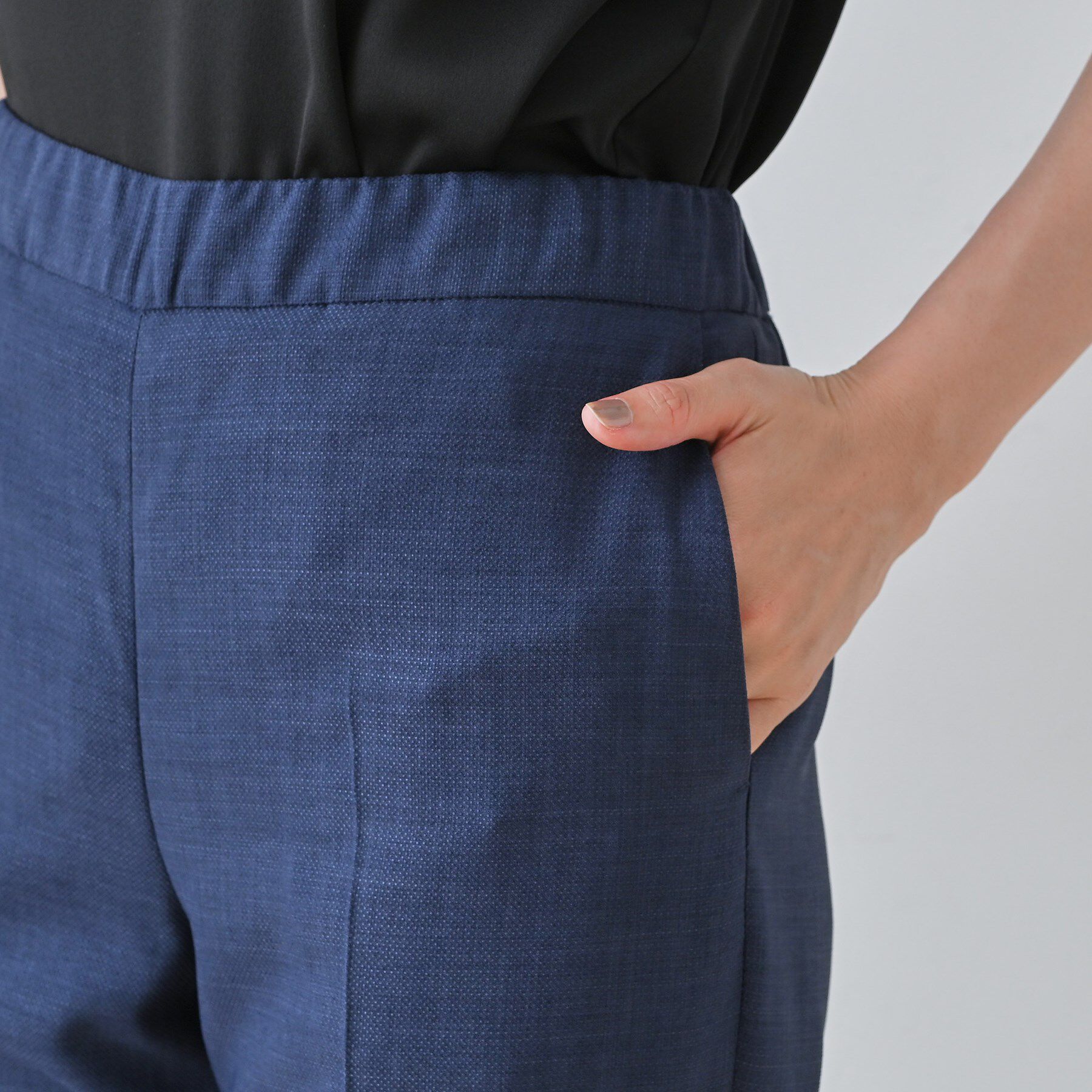 INDIVI「【きれいめ／ウエストゴム】ストレートラインパンツ」|その他|