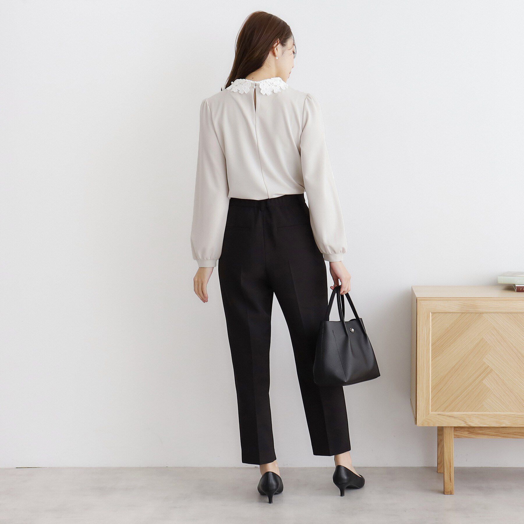 index「衿取り外し２WAY フラワーカラートップス【洗濯機洗い可/ストレッチ】」|シャツ・ブラウス|