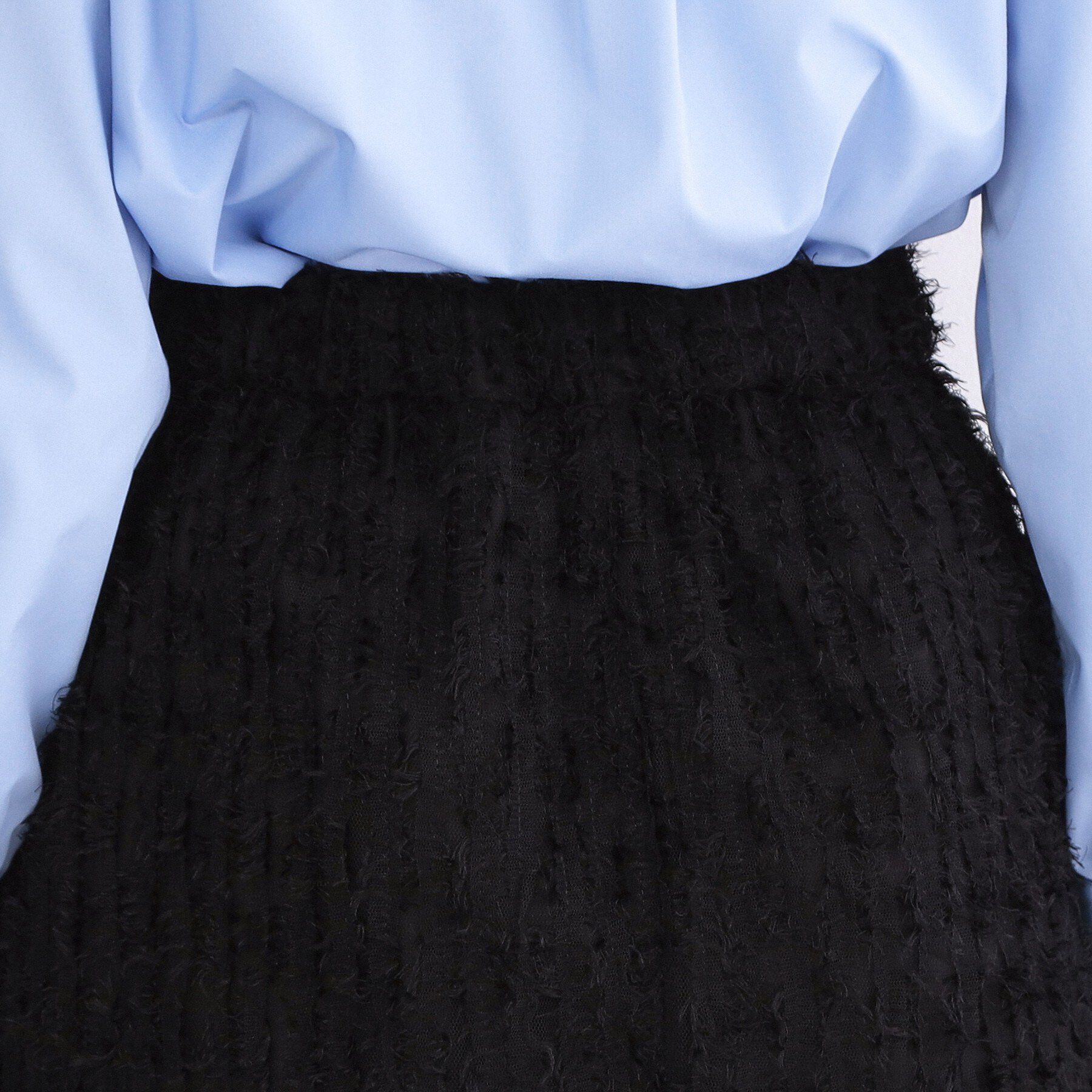 OPAQUE.CLIP「フリンジジャカードナロースカート【洗濯機OK】」|スカート|