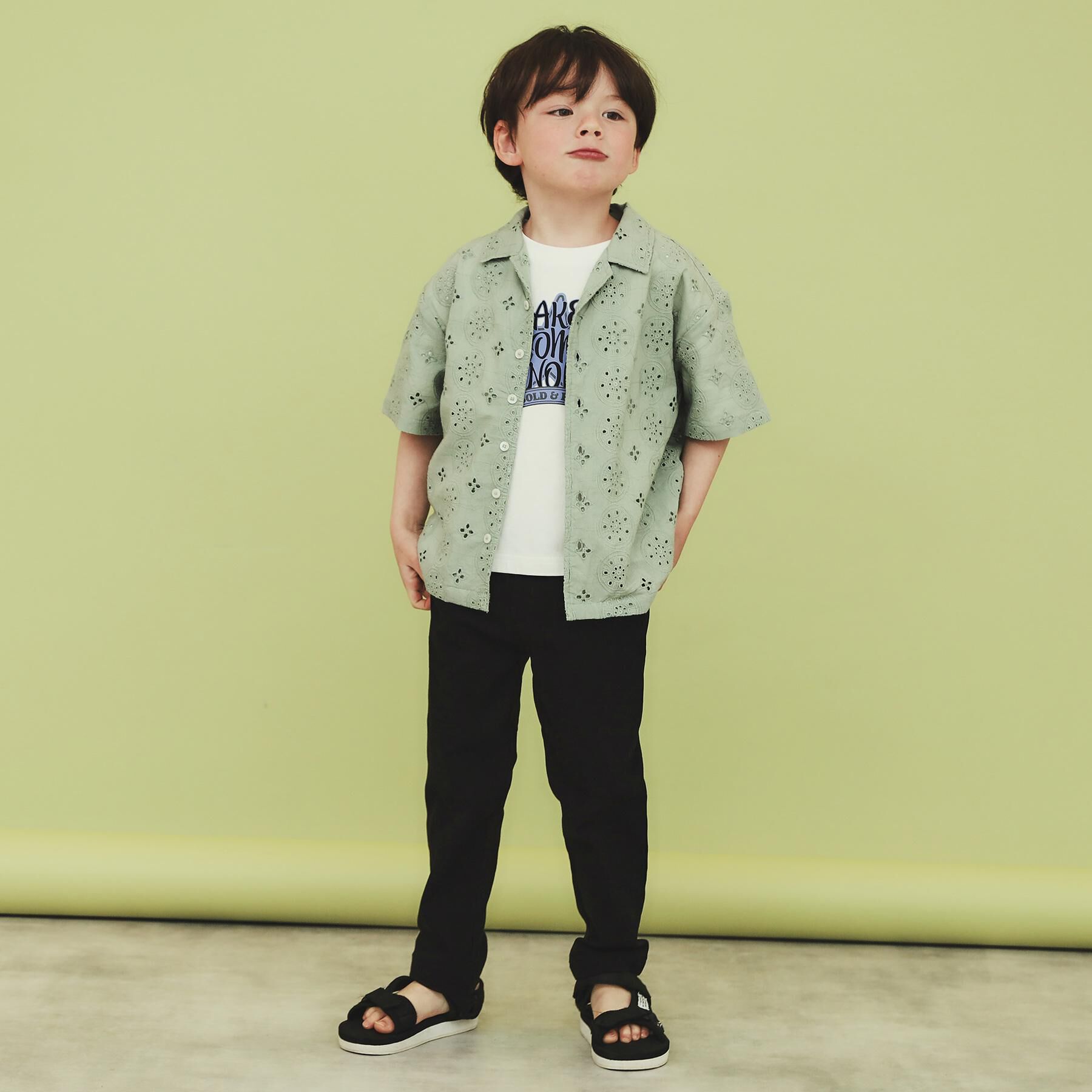 THE SHOP TK「【100-160】のびーるストレートパンツ/洗濯機OK」|その他|