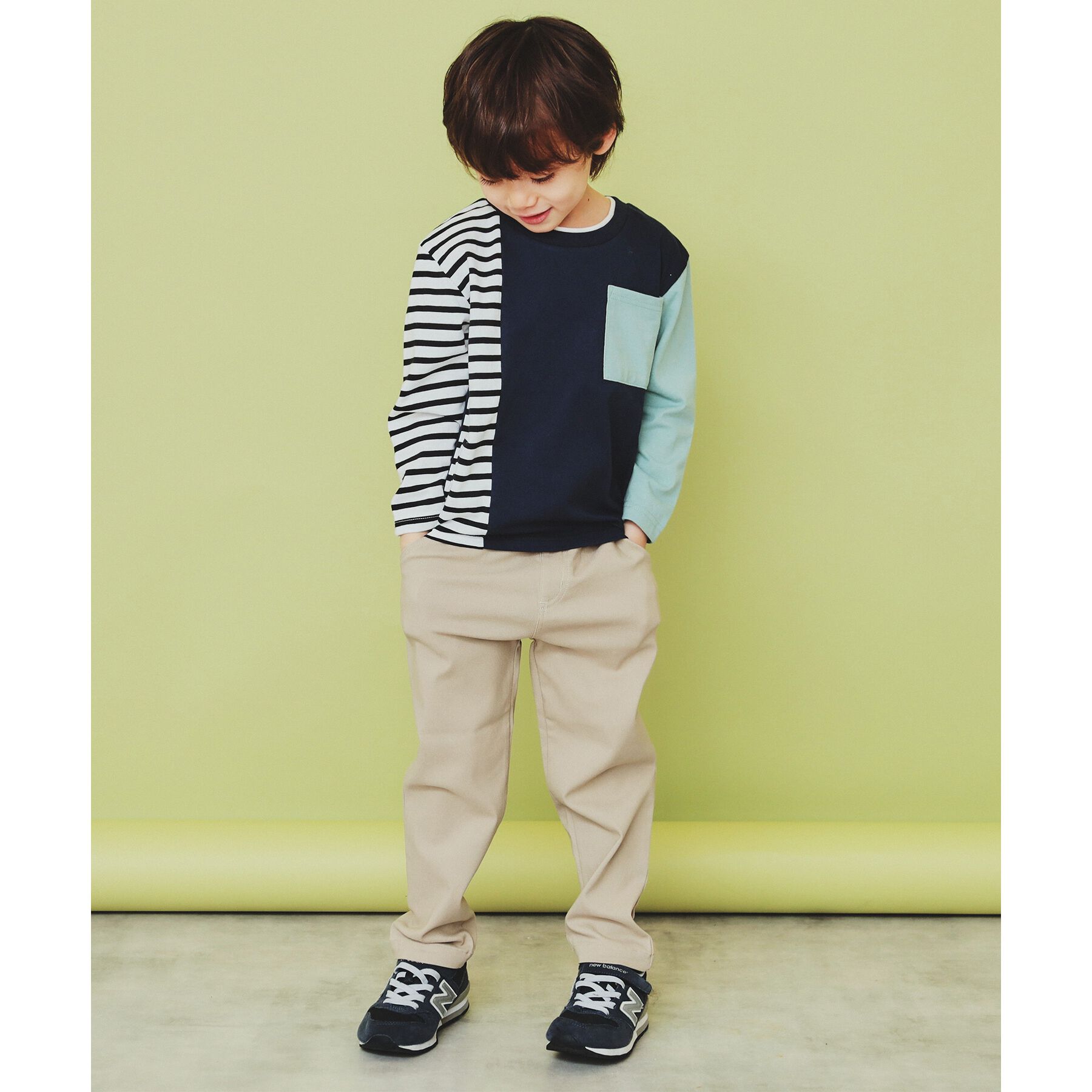 THE SHOP TK「【100-160】のびーるストレートパンツ/洗濯機OK」|その他|