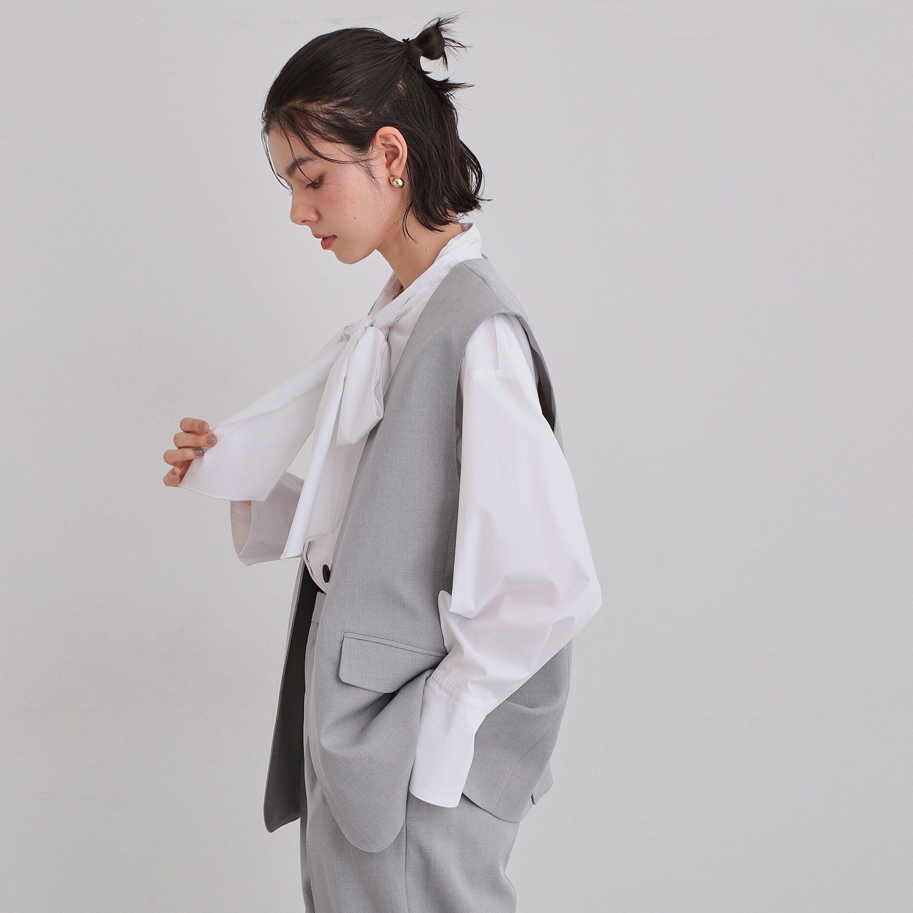 THE SHOP TK「【お仕事にもカジュアルにも】CAVIAN ジレ/セットアップ可」|ベスト・ジレ|