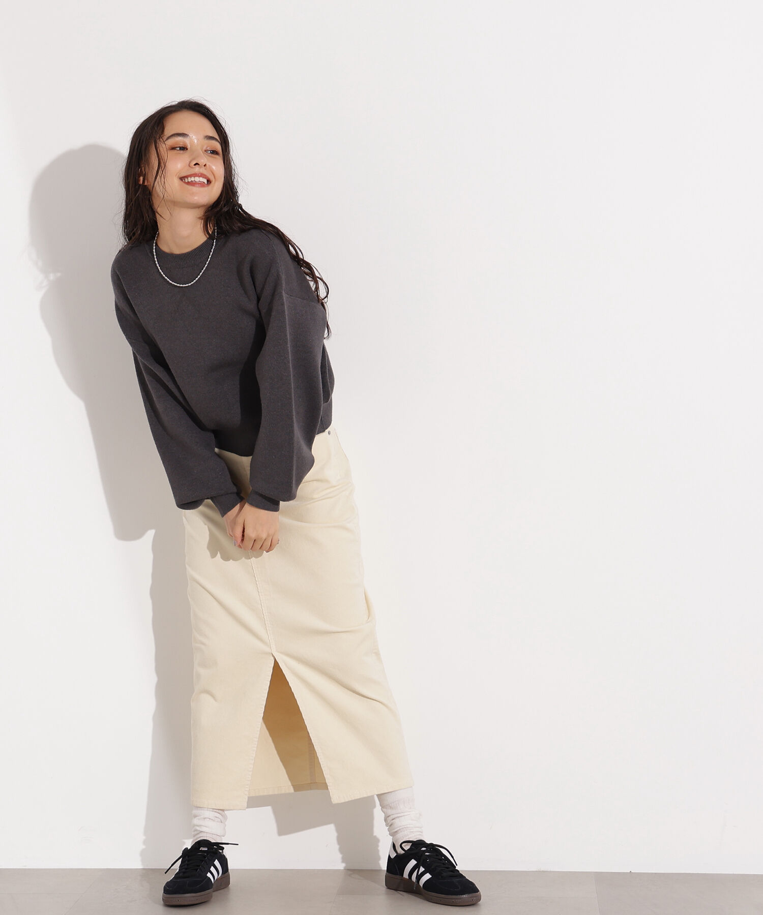  「コーデュロイスリットスカート」|スカート|