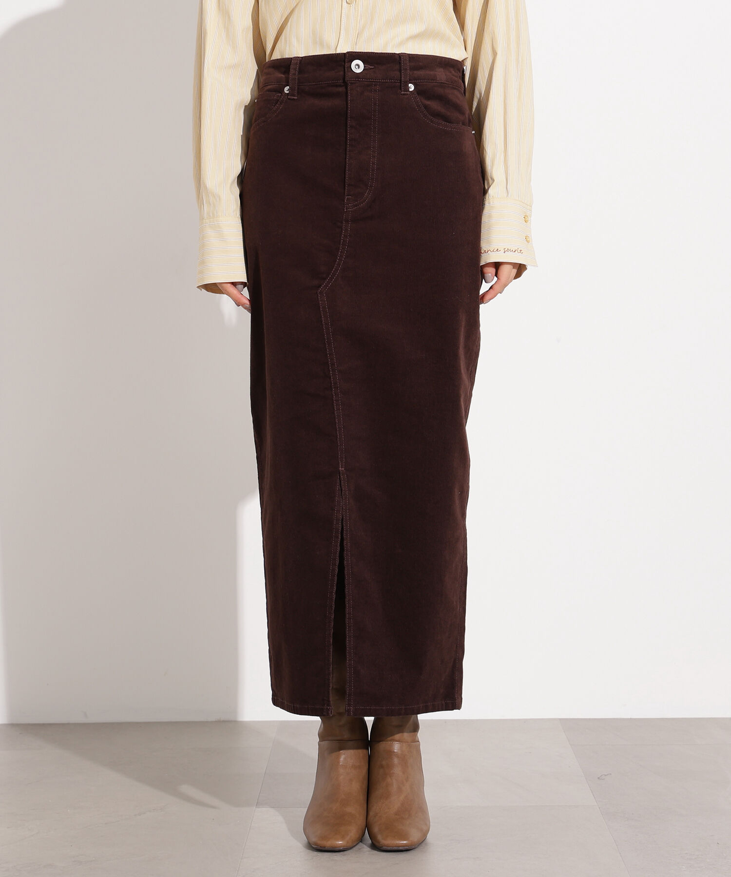  「コーデュロイスリットスカート」|スカート|