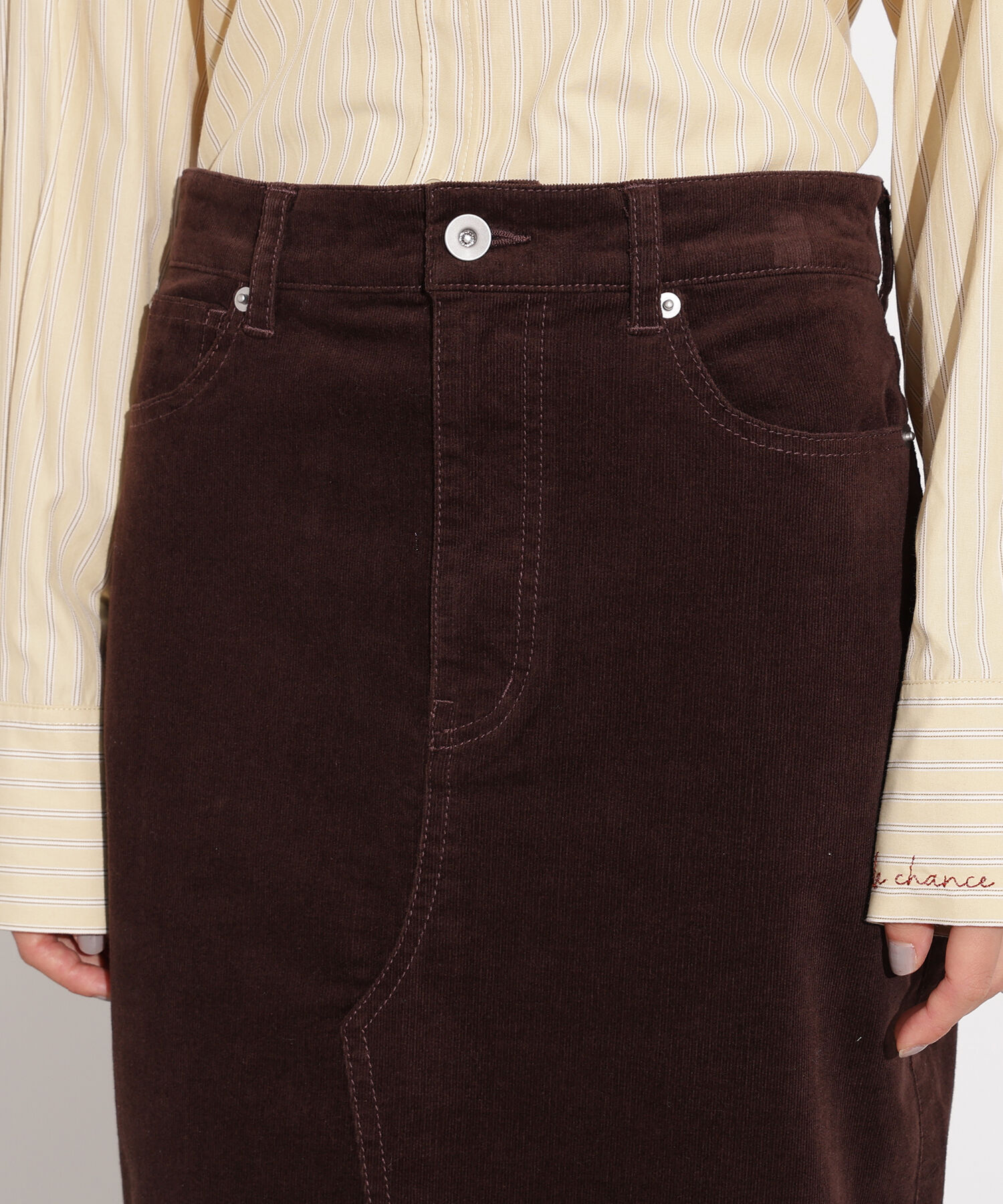  「コーデュロイスリットスカート」|スカート|