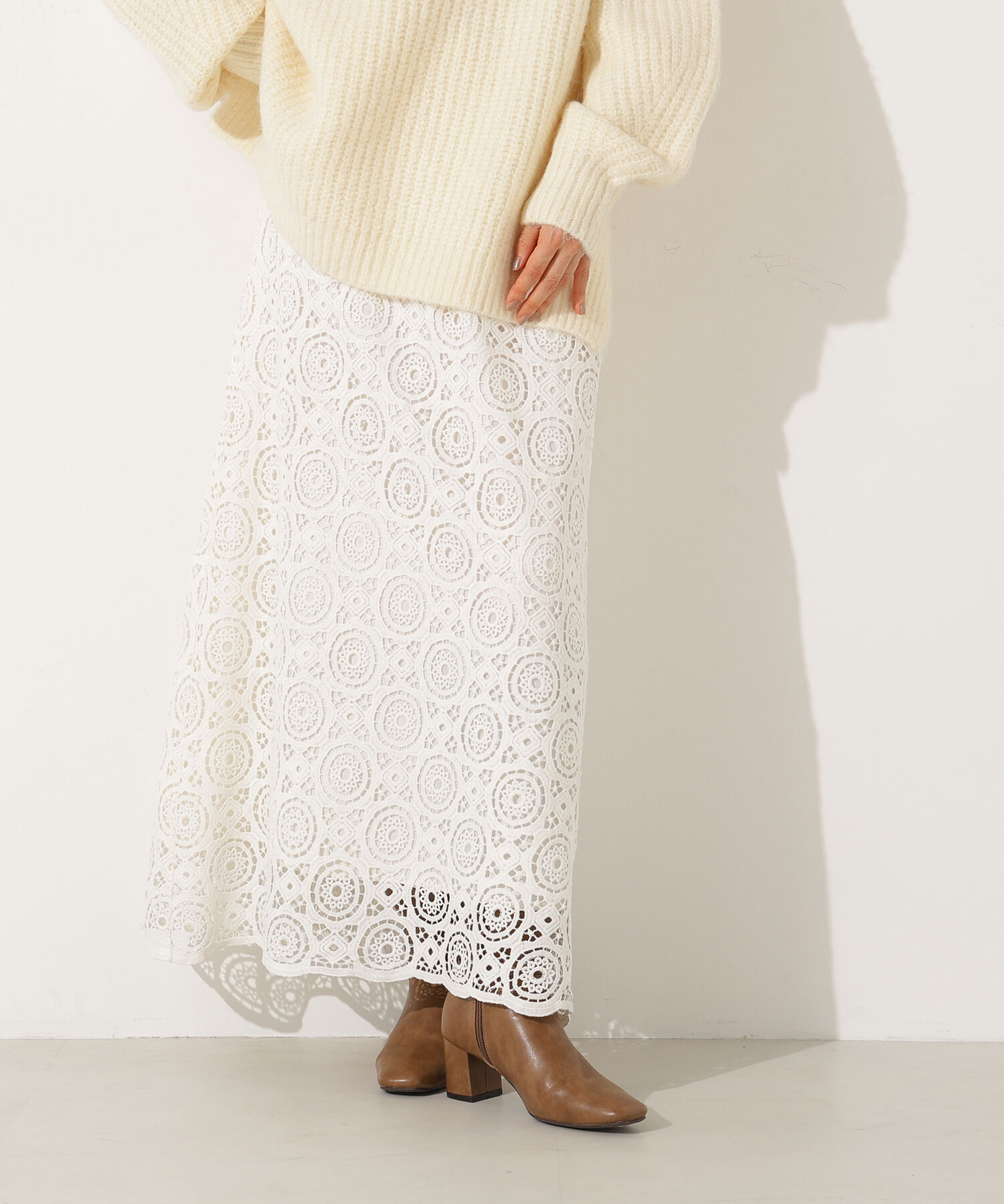  「ヴィンテージライクレーススカート」|スカート|