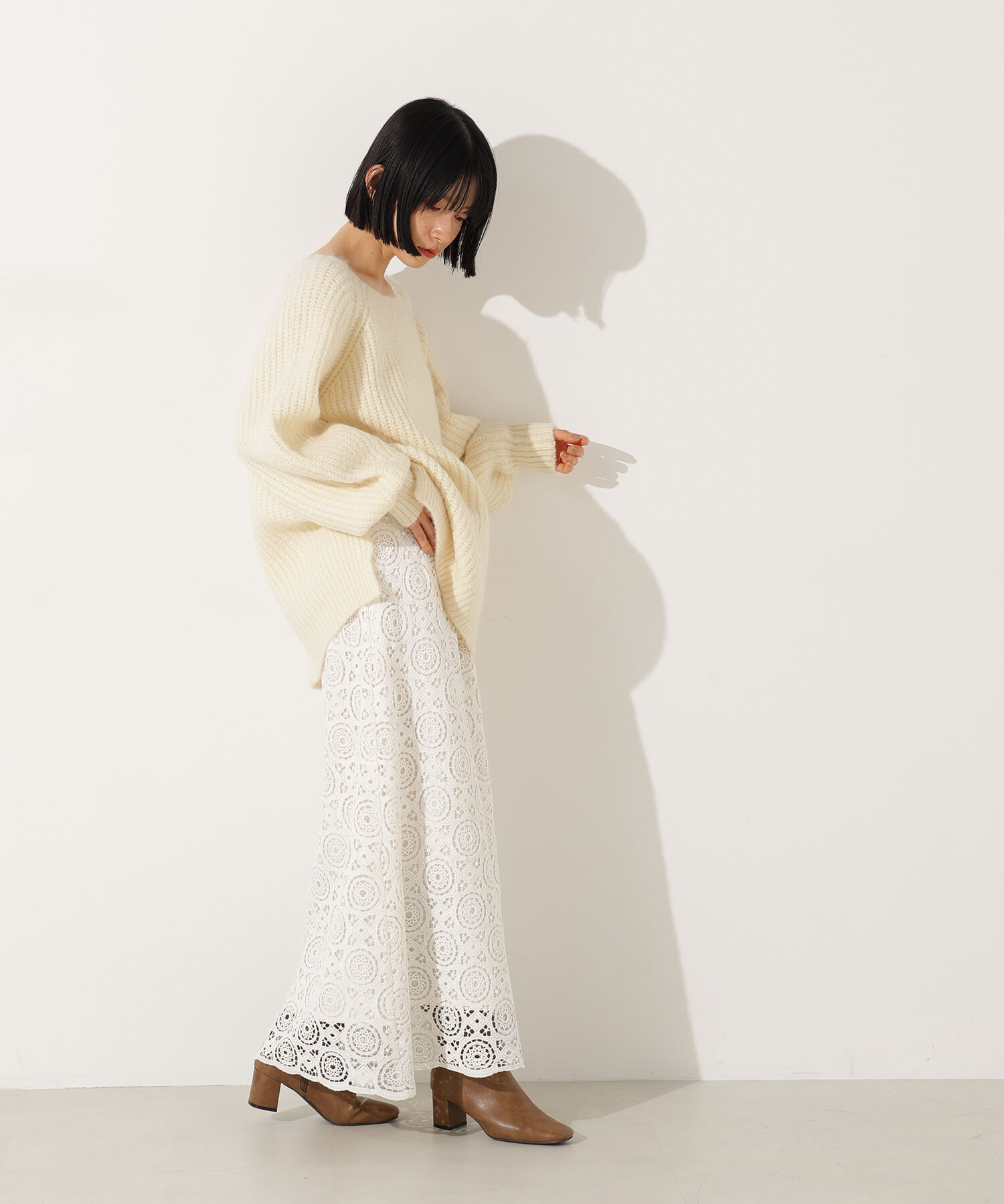  「ヴィンテージライクレーススカート」|スカート|