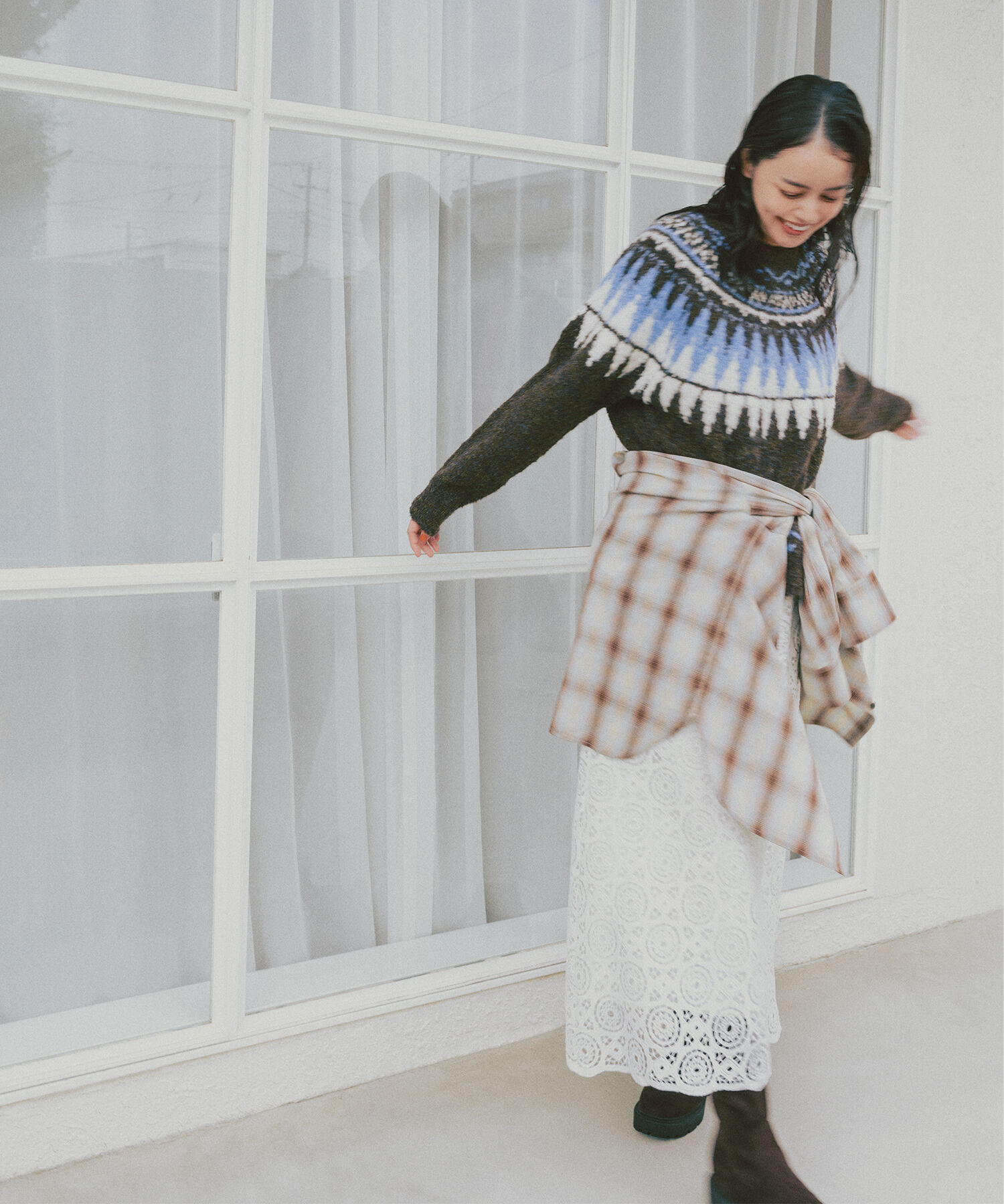  「ヴィンテージライクレーススカート」|スカート|