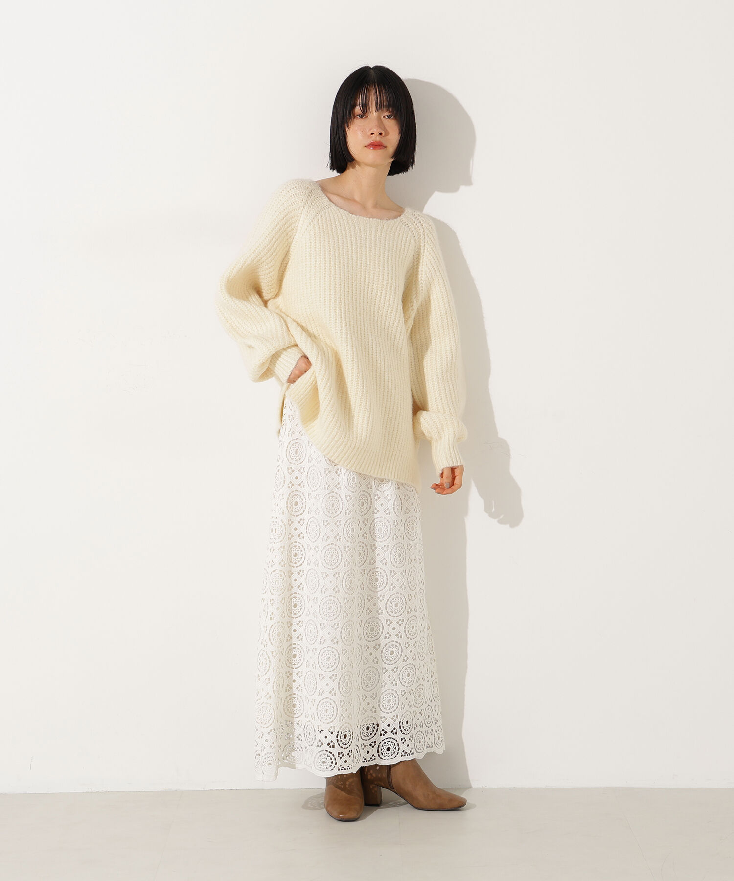  「ヴィンテージライクレーススカート」|スカート|