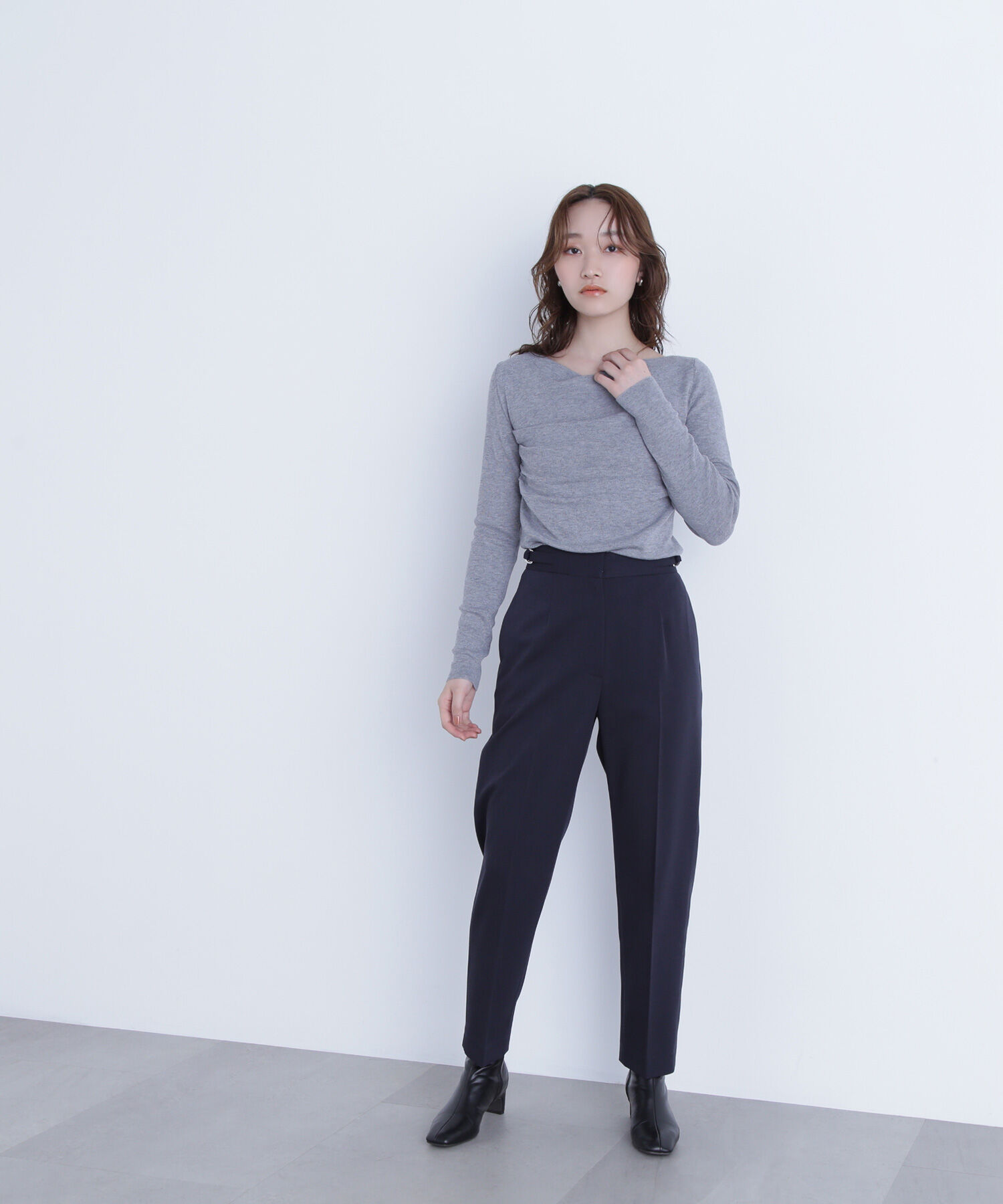  「サイドバックルテーパードパンツ」|その他|