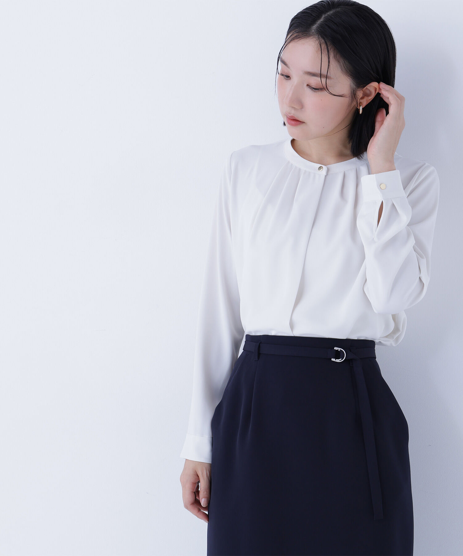  「フロントタックブラウス」|シャツ・ブラウス|